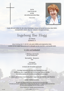 Ingeborg Ilse Hogg
